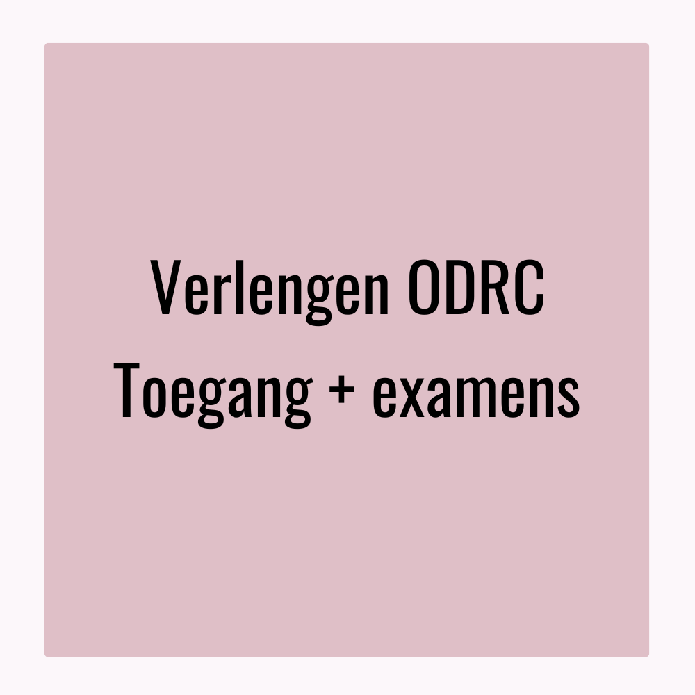 Verlengen ODRC (groepen tot 2024)